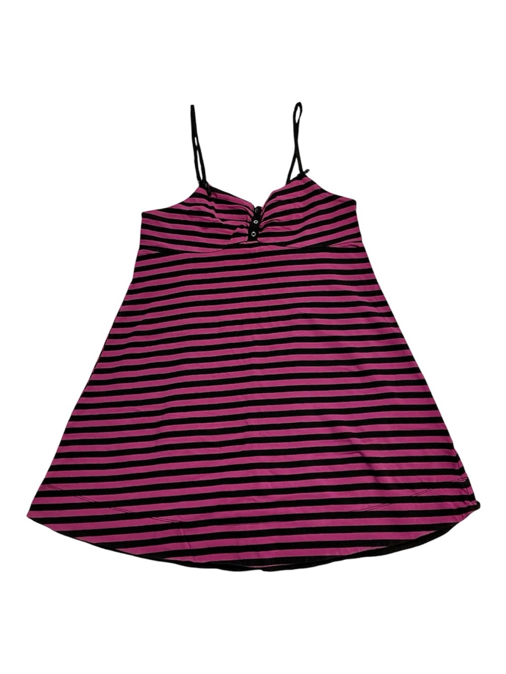 Betsey Johnson Purple & Black Striped Chemise Sleepwear | Size Large